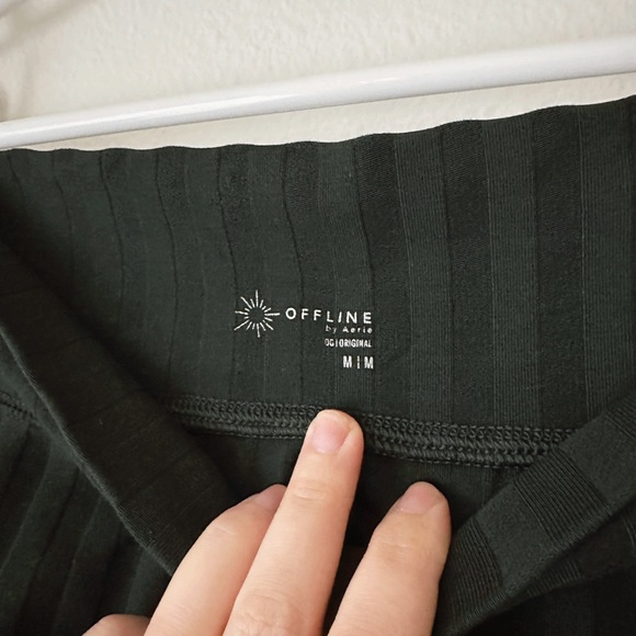 OFFLINE by Aerie OG Groove Mini Skirt + Crop Top Set Black Medium - Picture 4 of 6